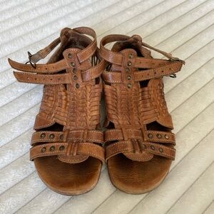 Bed Stu Tan Leather Sandals